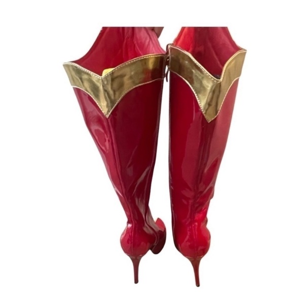 Costume Platform Boots-RED GOLD - Picture 15 of 16